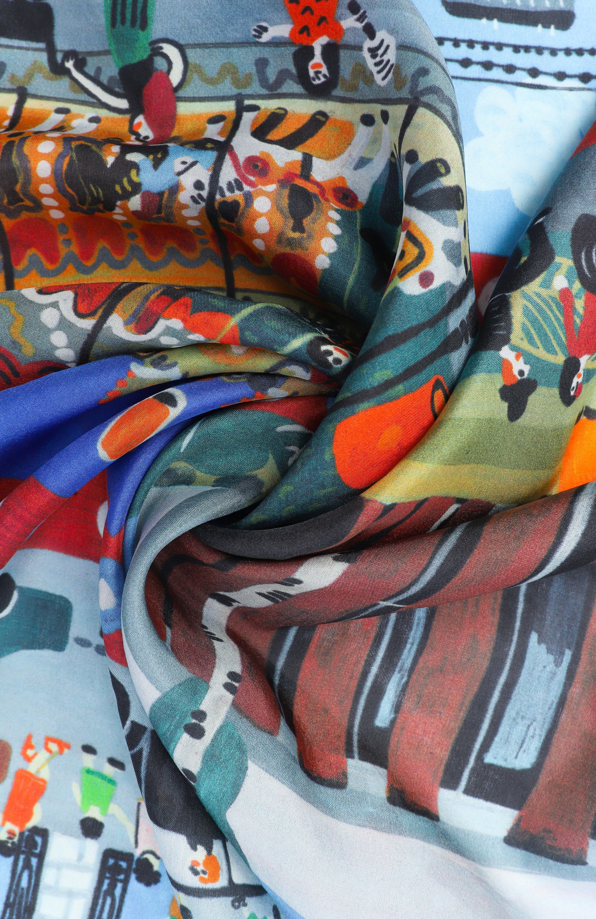 Шелковый платок парк горького GOURJI, арт. 91148137/4461, фото 3