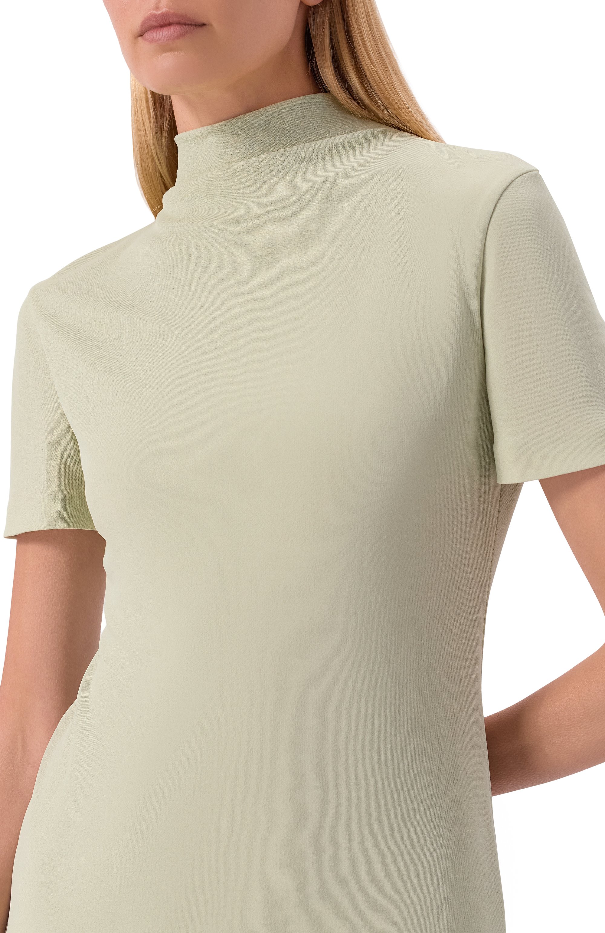 Платье из вискозы JIL SANDER зеленого цвета по цене 184000 руб., арт. J04CT0111/J65016, фото 4 Платье из вискозы JIL SANDER, арт. J04CT0111/J65016, фото 4