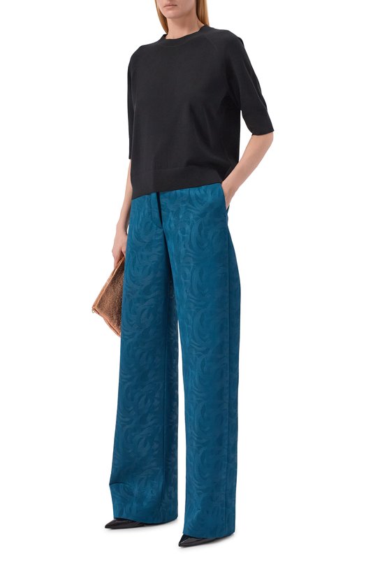 Шерстяной пуловер Dries Van Noten 131200/3700 Чёрный  131200/3700 Фото 2