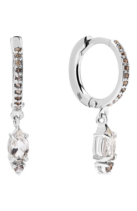 Серьги с белым топазом Moonka ec-erp-tpz Серебряный ec-erp-tpz