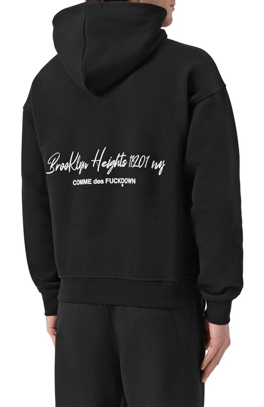 Хлопковое худи Comme des Fuckdown CFABM01854 Чёрный  CFABM01854 Фото 4