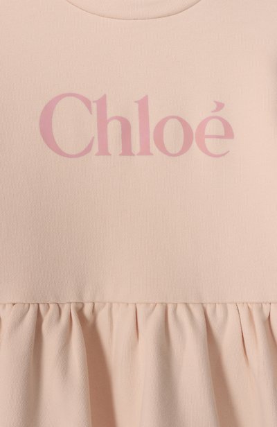 Хлопковое платье CHLOÉ розового цвета по цене 26600 руб., арт. C21335, фото 3 Хлопковое платье CHLOÉ, арт. C21335, фото 3