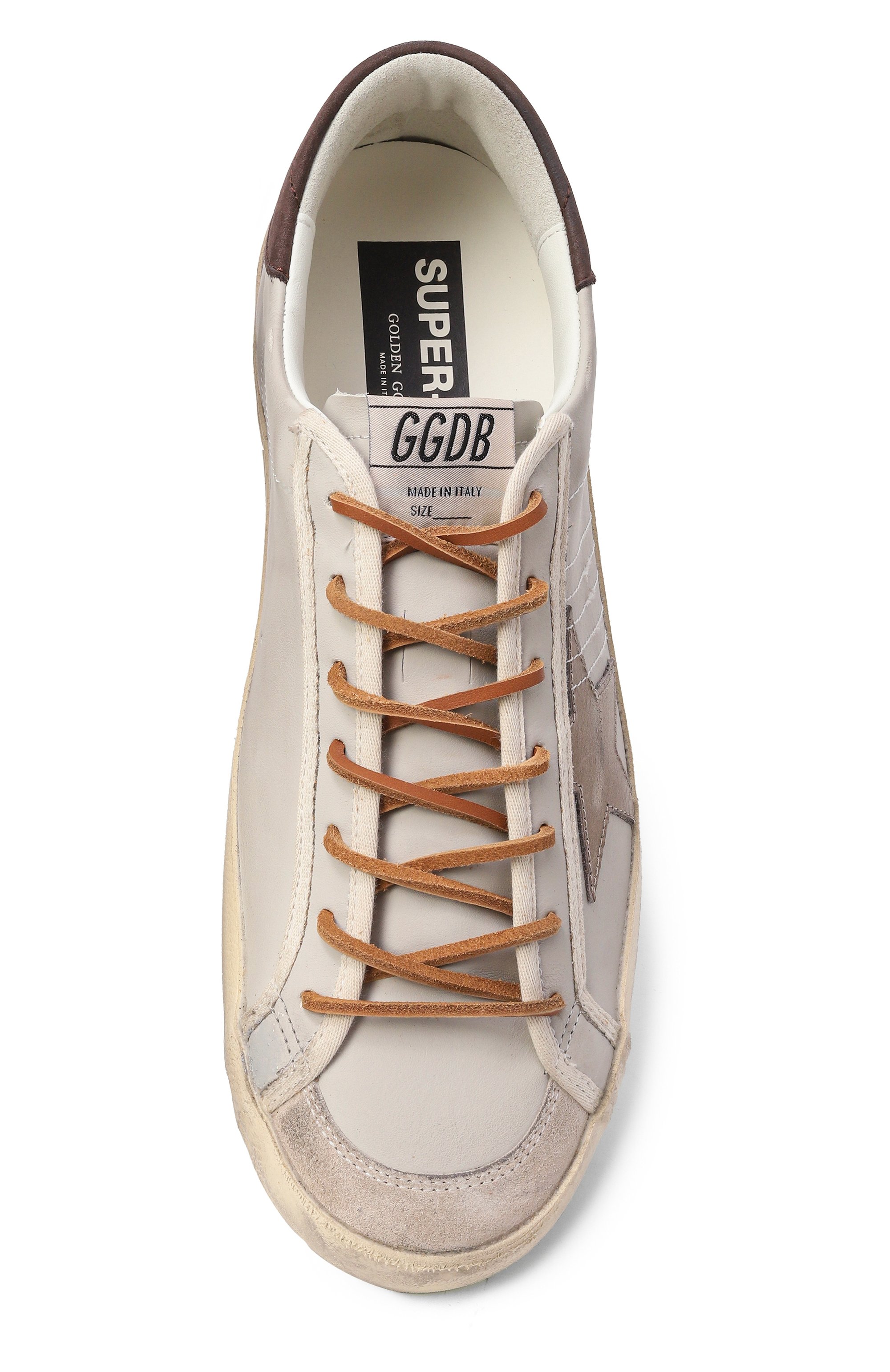 Кожаные кеды super-star GOLDEN GOOSE DELUXE BRAND, арт. GMF00595.F007338, фото 6