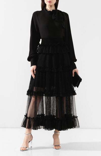 Шелковая юбка ALEXANDER MCQUEEN, арт. 610760/Q1AM4, фото 2