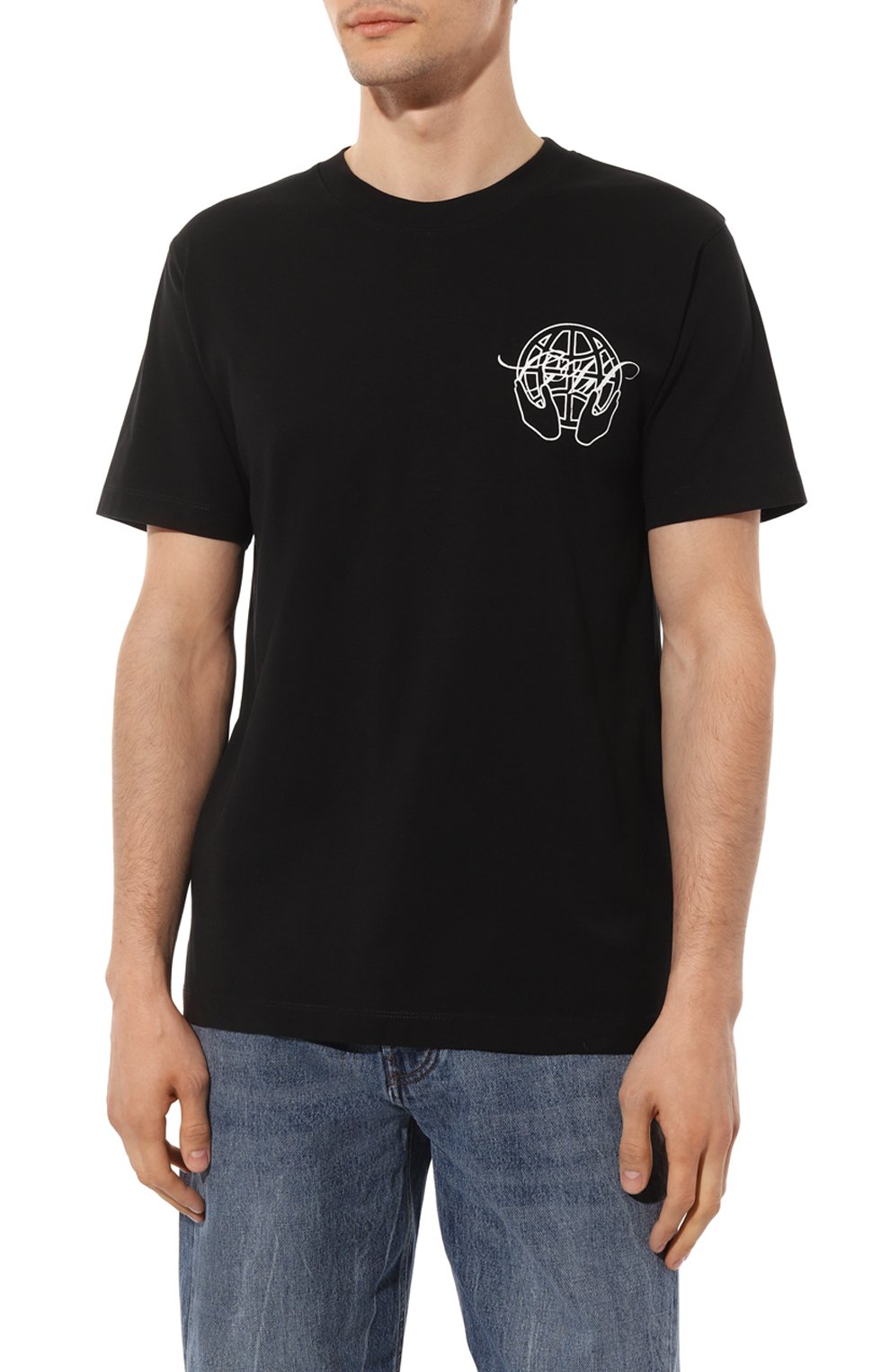 Хлопковая футболка OFF-WHITE, арт. OMAA027S23JER0071001, фото 3