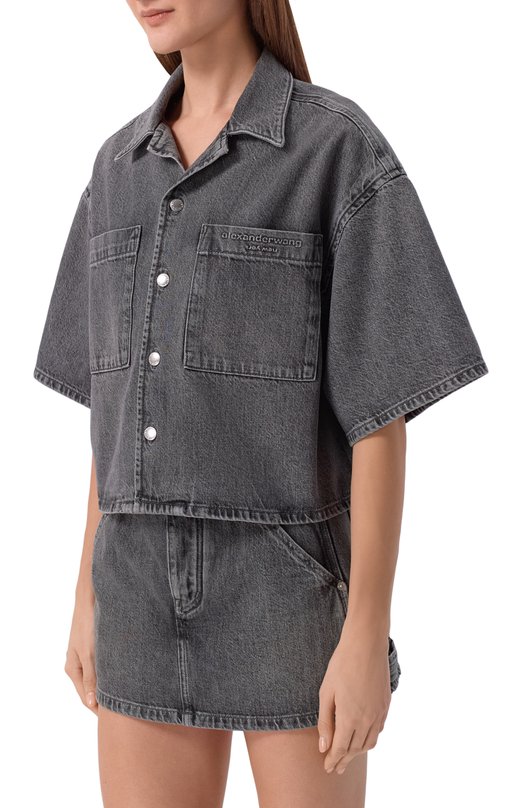 Джинсовая рубашка Alexander Wang 4DC1261973 Серый  4DC1261973 Фото 3