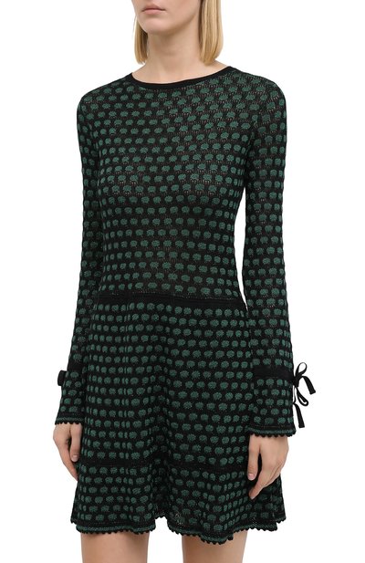Платье из хлопка и вискозы REDVALENTINO черного цвета по цене 76350 руб., арт. UR3KD00B/5A4, фото 3 Платье из хлопка и вискозы REDVALENTINO, арт. UR3KD00B/5A4, фото 3
