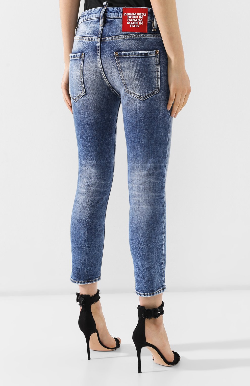 Джинсы DSQUARED2 синего цвета по цене 28550 руб., арт. S75LB0194/S30663, фото 4 Джинсы DSQUARED2, арт. S75LB0194/S30663, фото 4
