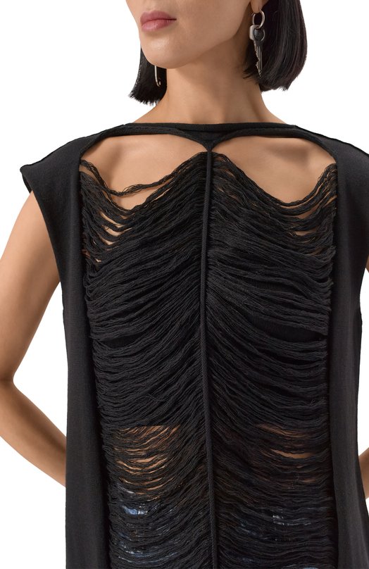 Шерстяной топ Rick Owens R001E7656/KGRIDM Чёрный  R001E7656/KGRIDM Фото 5