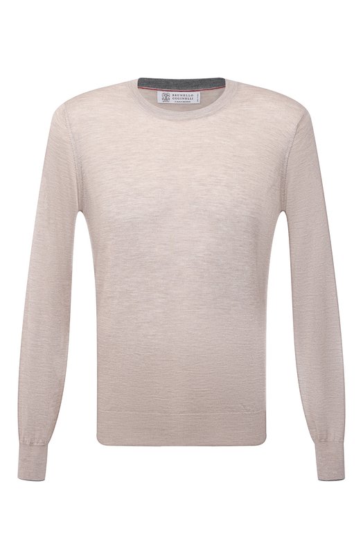 Джемпер из кашемира и шелка Brunello Cucinelli M2300100 Бежевый M2300100