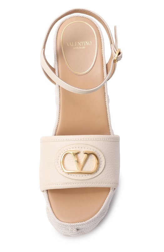 Кожаные босоножки Valentino 8W2S0LY9/DTW Кремовый  8W2S0LY9/DTW Фото 6