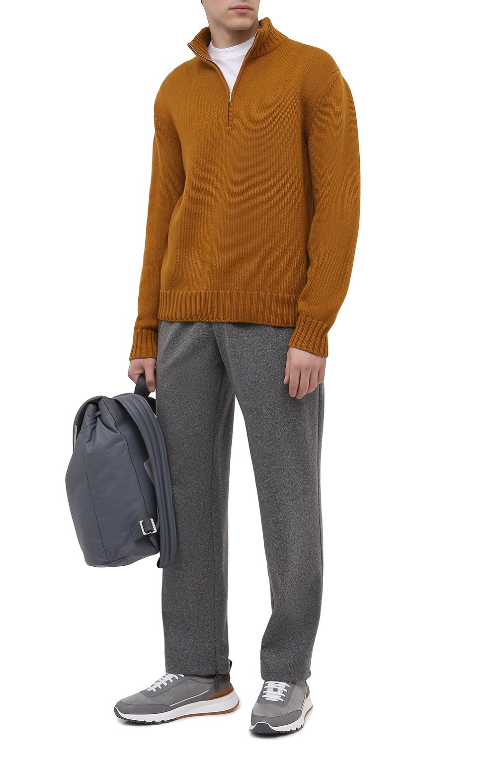 Комбинированные кроссовки BRUNELLO CUCINELLI, арт. MZUSWM0291, фото 2