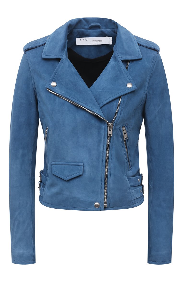 Женская синяя замшевая куртка IRO купить в интернет-магазине