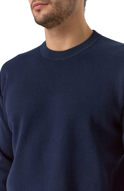 Джемпер из хлопка и шерсти BOSS темно-синего цвета по цене 23950 руб., арт. 50519624, фото 5 Джемпер из хлопка и шерсти BOSS, арт. 50519624, фото 5