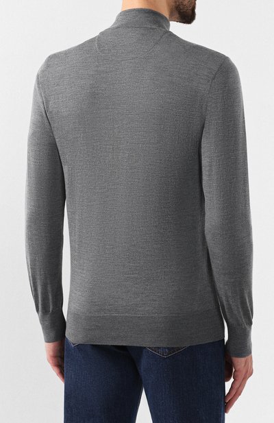 Джемпер из смеси шерсти и кашемира PAUL&SHARK серого цвета по цене 43800 руб., арт. A19P1156, фото 4 Джемпер из смеси шерсти и кашемира PAUL&SHARK, арт. A19P1156, фото 4