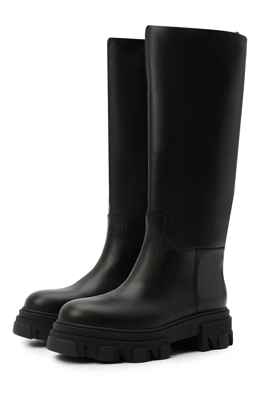 Кожаные сапоги GIA COUTURE черного цвета по цене 74800 руб., арт. PERNI-07 B 101, фото 1 Кожаные сапоги GIA COUTURE, арт. PERNI-07 B 101, фото 1