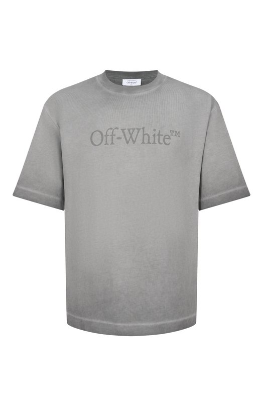 Хлопковая футболка Off-White 0MAA120F25JER00Q Серый 0MAA120F25JER00Q