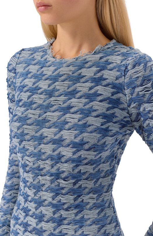 Хлопковое платье M-Halma Diesel A21446/0EGCA Голубой  A21446/0EGCA Фото 4