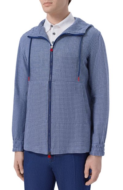 Рубашка изо льна и шелка KITON синего цвета по цене 168000 руб., арт. UMC010K0631G, фото 3 Рубашка изо льна и шелка KITON, арт. UMC010K0631G, фото 3