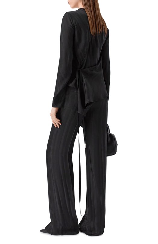 Топ из вискозы Ann Demeulemeester B0013131/FA564 Чёрный  B0013131/FA564 Фото 2