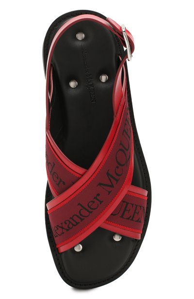 Комбинированные сандалии ALEXANDER MCQUEEN красного цвета по цене 56050 руб., арт. 604275/WHRWC, фото 5 Комбинированные сандалии ALEXANDER MCQUEEN, арт. 604275/WHRWC, фото 5