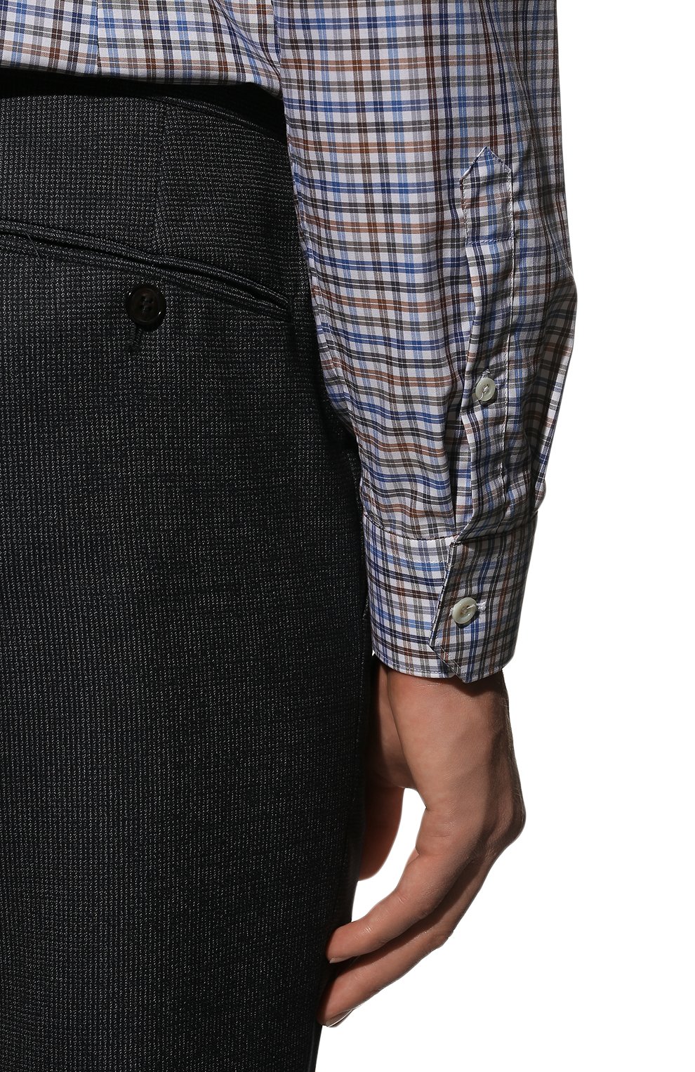 Хлопковая сорочка CORNELIANI синего цвета по цене 37700 руб., арт. 90P010-2811265/00, фото 6 Хлопковая сорочка CORNELIANI, арт. 90P010-2811265/00, фото 6