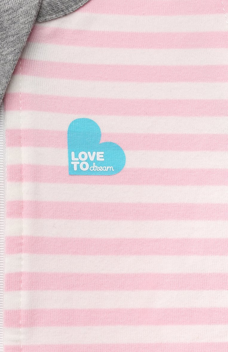 Детский комбинезон-мешок переходного этапа LOVE TO DREAM розового цвета, арт. L20 01 002 PK M | Фото 3 (Материал внешний: Хлопок; Нос: Не проставлено; Материал сплава: Проставлено)
