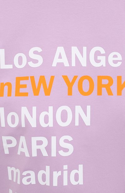 Хлопковая футболка SEVEN LAB сиреневого цвета по цене 7520 руб., арт. T21-nEW YORK GO lavender, фото 5 Хлопковая футболка SEVEN LAB, арт. T21-nEW YORK GO lavender, фото 5