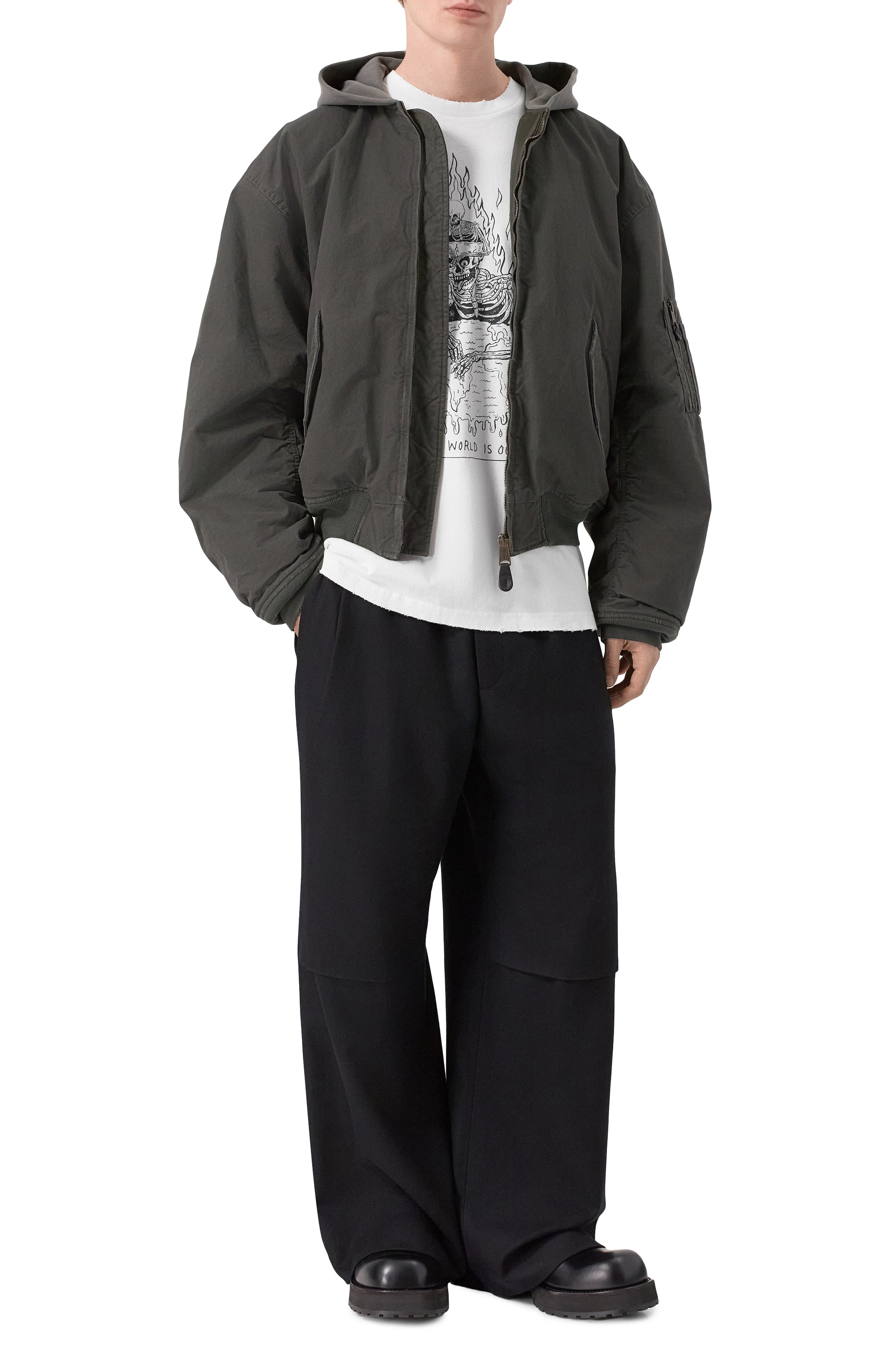 Хлопковый лонгслив GALLERY DEPT. белого цвета по цене 29600 руб., арт. T0P005/C0TT0N, фото 2 Хлопковый лонгслив GALLERY DEPT., арт. T0P005/C0TT0N, фото 2