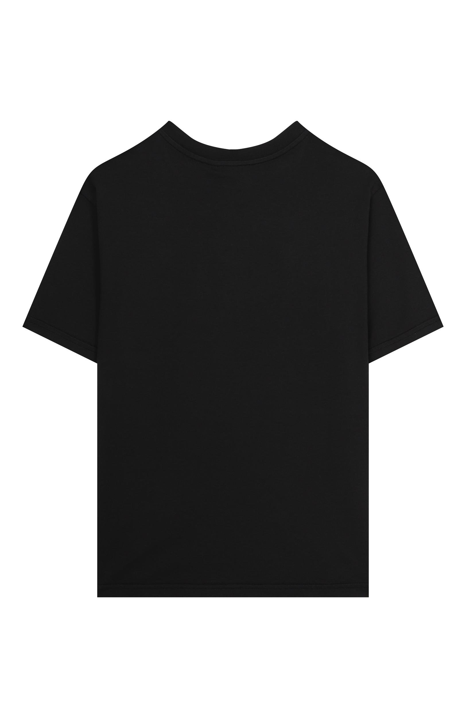 Хлопковая футболка DOLCE & GABBANA черного цвета по цене 27250 руб., арт. L4JTHV/G7Q0T, фото 2 Хлопковая футболка DOLCE & GABBANA, арт. L4JTHV/G7Q0T, фото 2