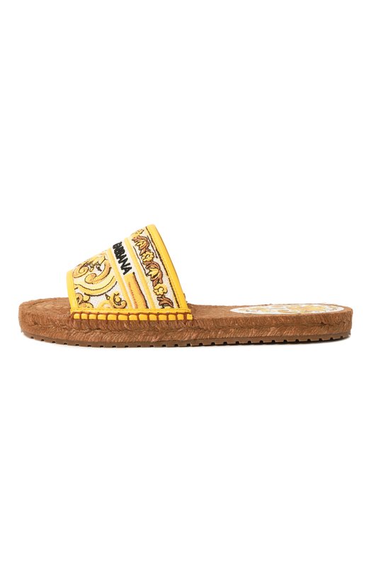 Текстильные шлепанцы Dolce & Gabbana CE0148/AV804 Жёлтый  CE0148/AV804 Фото 4