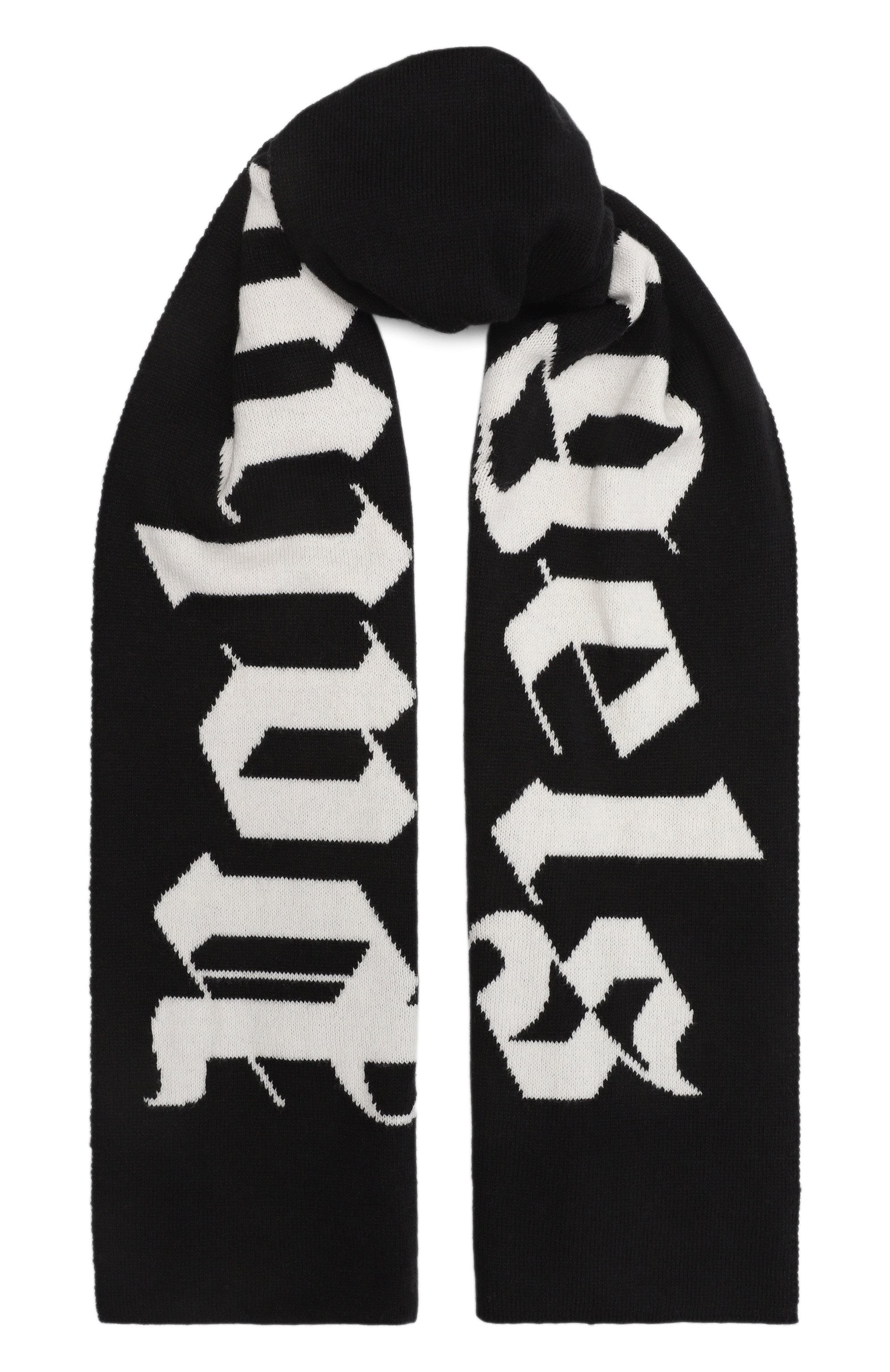 Шарф из хлопка и шерсти PALM ANGELS, арт. PBMA008C99KNI002, фото 1