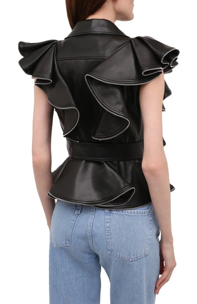 Кожаный жилет ALEXANDER MCQUEEN, арт. 668441/Q5AGI, фото 4