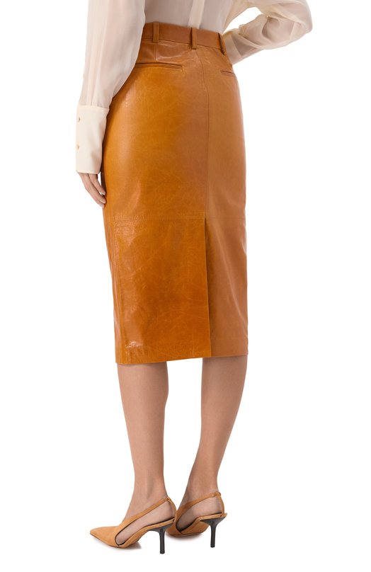 Кожаная юбка Co 3340ABCL-PS26 Оранжевый  3340ABCL-PS26 Фото 4