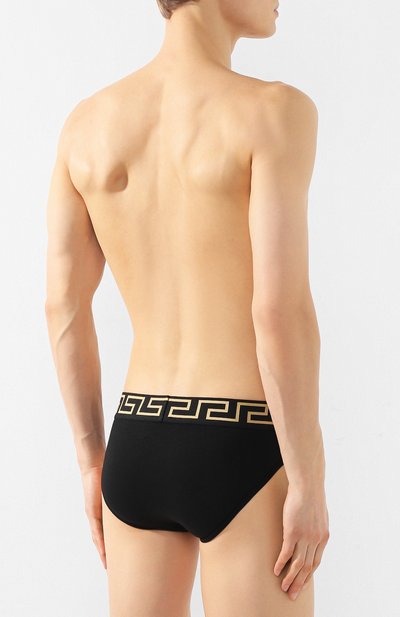 Хлопковые брифы VERSACE черного цвета по цене 8755 руб., арт. AU10027/AC00059, фото 3 Хлопковые брифы VERSACE, арт. AU10027/AC00059, фото 3