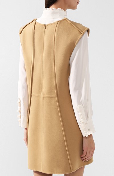 Шерстяное мини-платье с v-образным вырезом CHLOÉ, арт. CHC18AR011070, фото 4