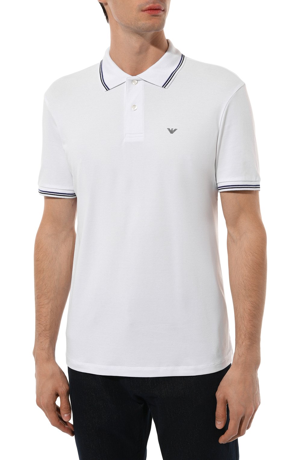Хлопковое поло EMPORIO ARMANI, арт. 8N1FB3/1JPTZ, фото 3