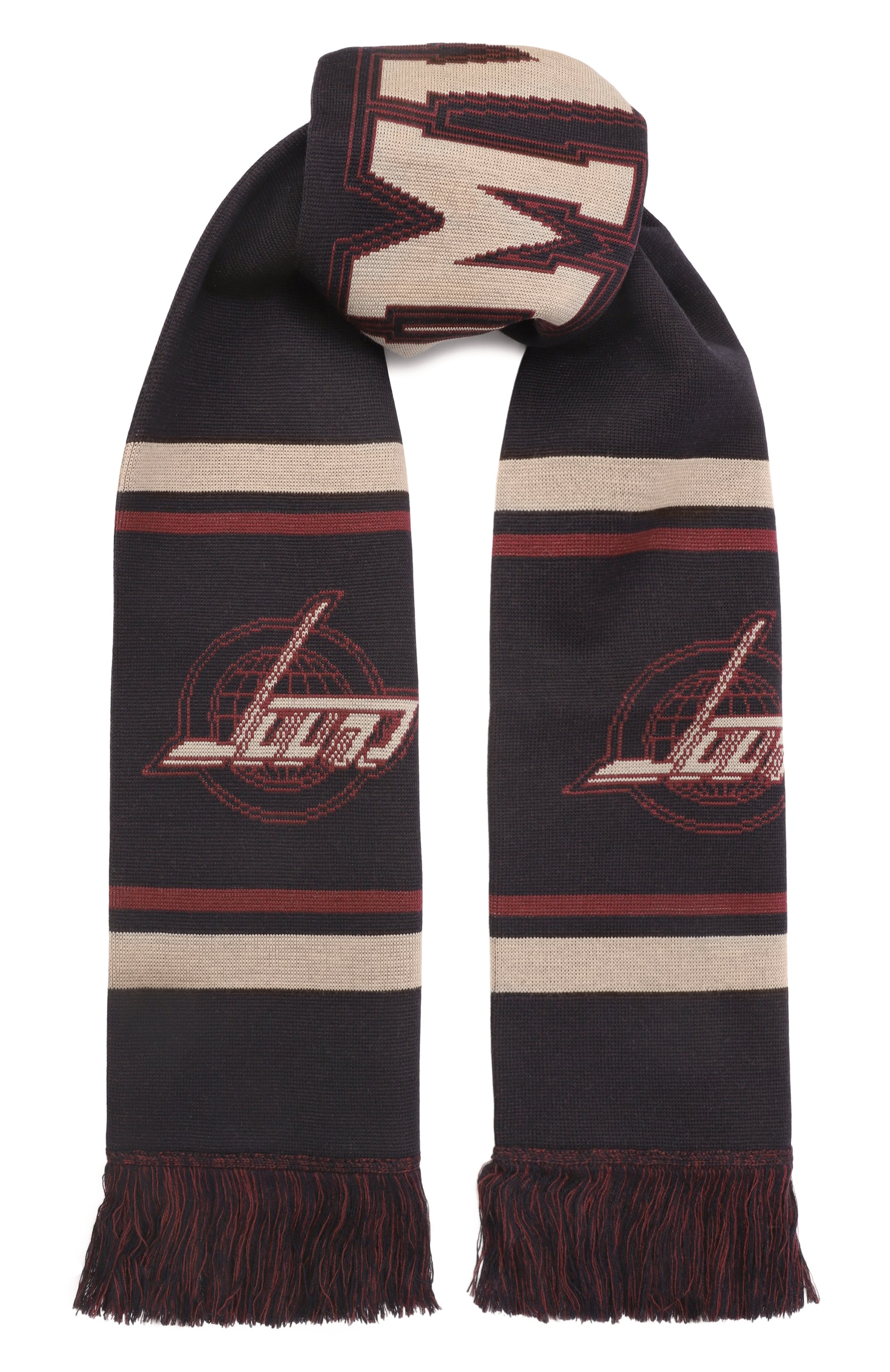 Шарф JUUN.J темно-синего цвета по цене 25750 руб., арт. JC5X8ZP01R, фото 1 Шарф JUUN.J, арт. JC5X8ZP01R, фото 1