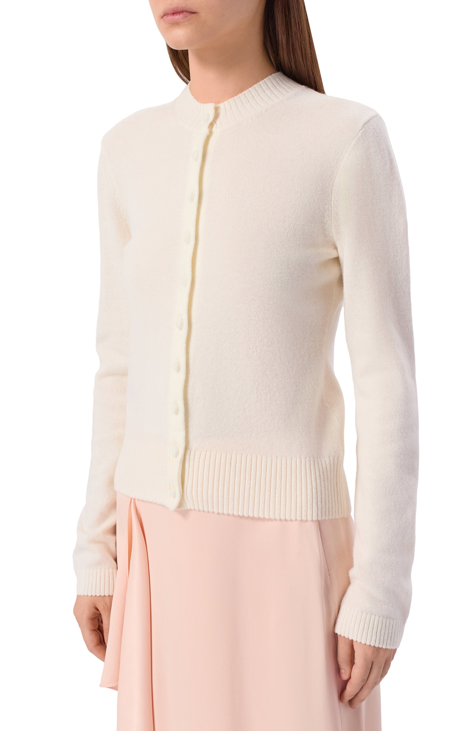 Кардиган из шерсти и кашемира ELLYME молочного цвета по цене 18900 руб., арт. 00381, фото 3 Кардиган из шерсти и кашемира ELLYME, арт. 00381, фото 3