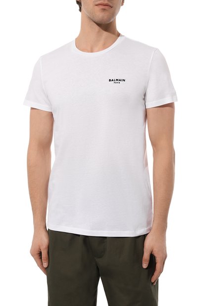 Хлопковая футболка BALMAIN, арт. YH0EF000BB04/GAB, фото 3