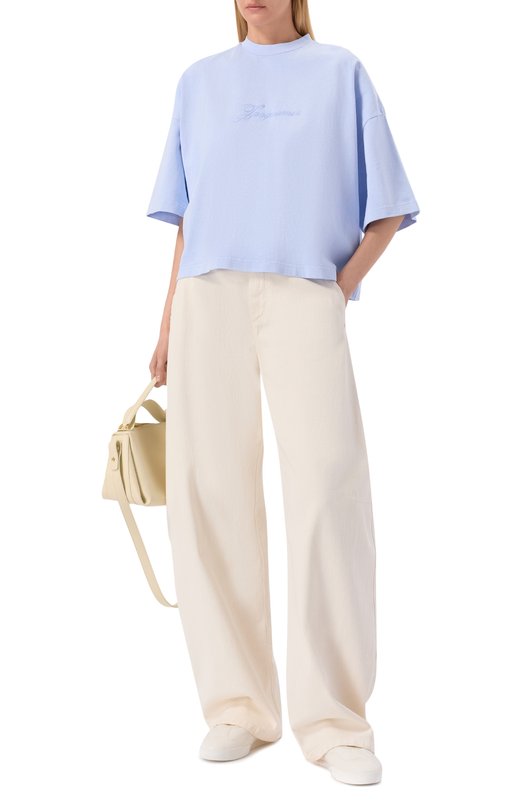 Хлопковая футболка Jacquemus 26ETSW00590/AJ00045 Голубой  26ETSW00590/AJ00045 Фото 2