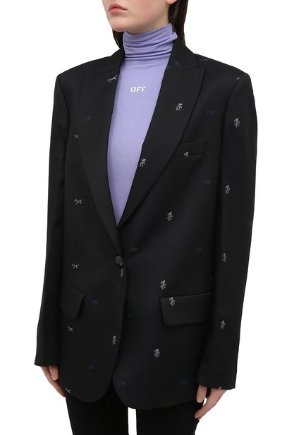 Жакет OFF-WHITE черного цвета по цене 141500 руб., арт. 0WEF032F20FAB0021000, фото 3 Жакет OFF-WHITE, арт. 0WEF032F20FAB0021000, фото 3