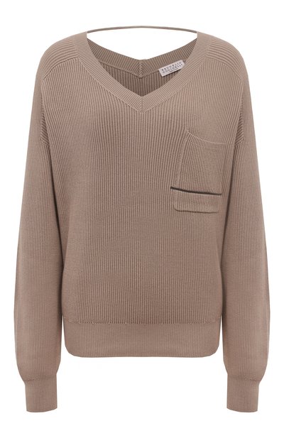 Женский хлопковый пуловер BRUNELLO CUCINELLI, арт. M1919B1351