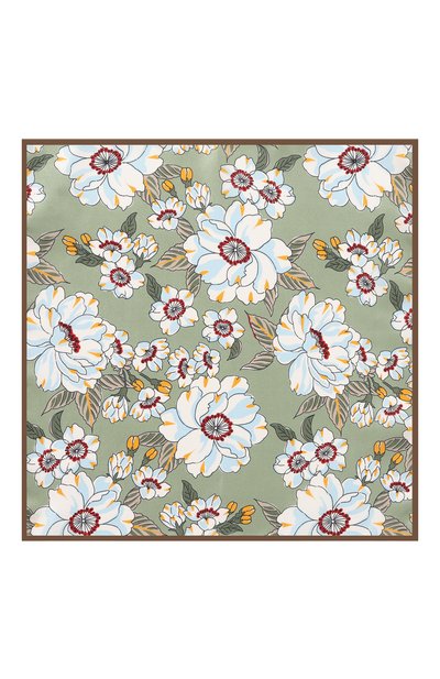 Шелковый платок ALTEA светло-зеленого цвета по цене 5645 руб., арт. 2358405, фото 3 Шелковый платок ALTEA, арт. 2358405, фото 3