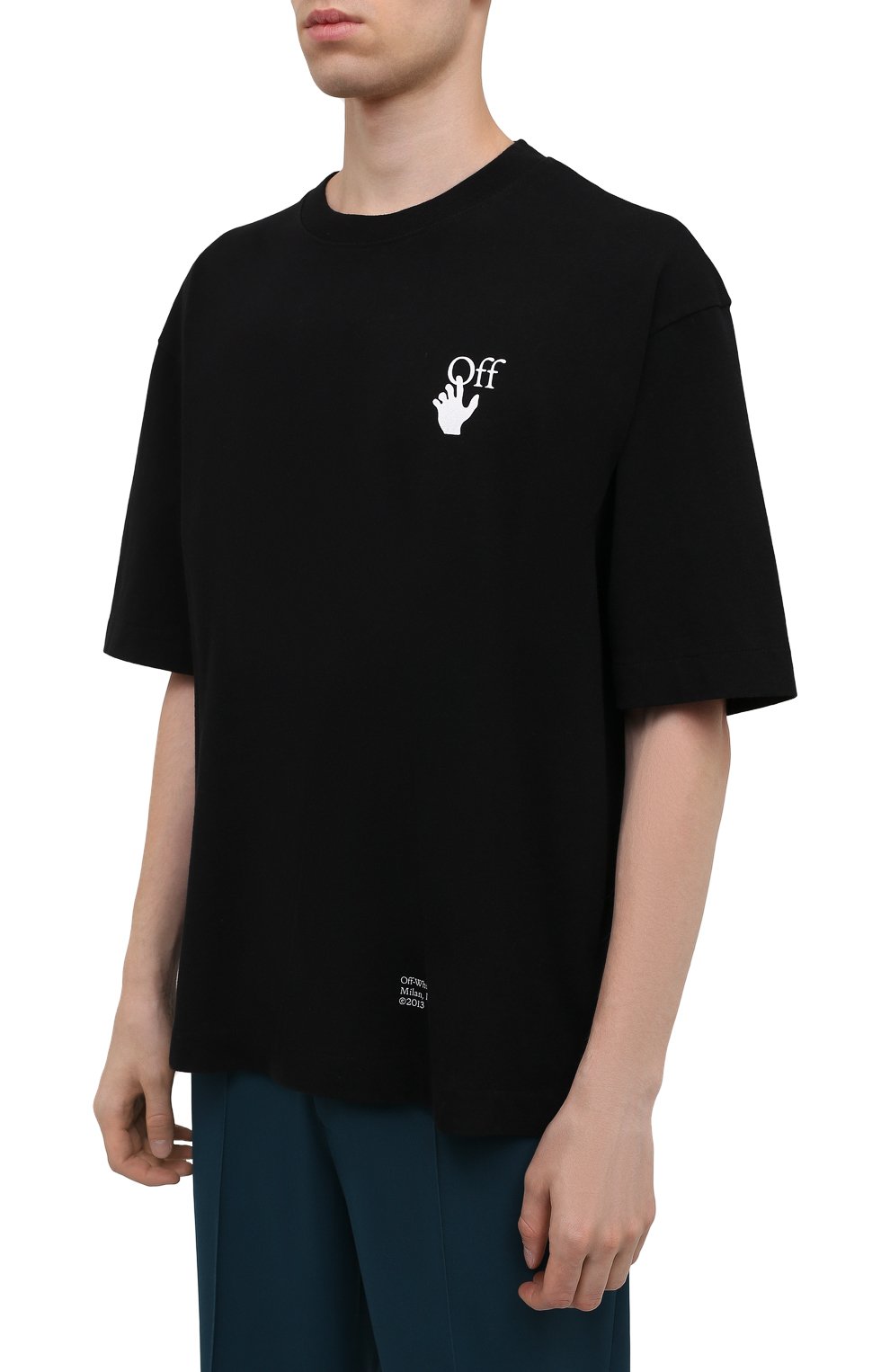 Хлопковая футболка OFF-WHITE, арт. 0MAA120F21JER007, фото 3