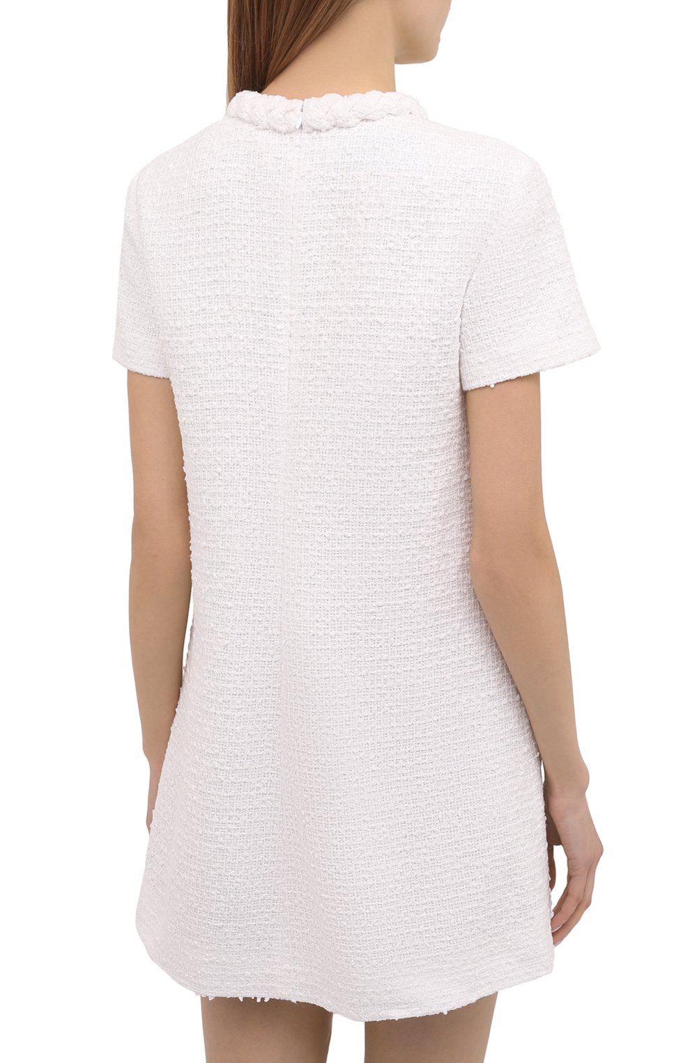 Хлопковое платье VALENTINO белого цвета по цене 239500 руб., арт. WB3VAWC16JJ, фото 4 Хлопковое платье VALENTINO, арт. WB3VAWC16JJ, фото 4
