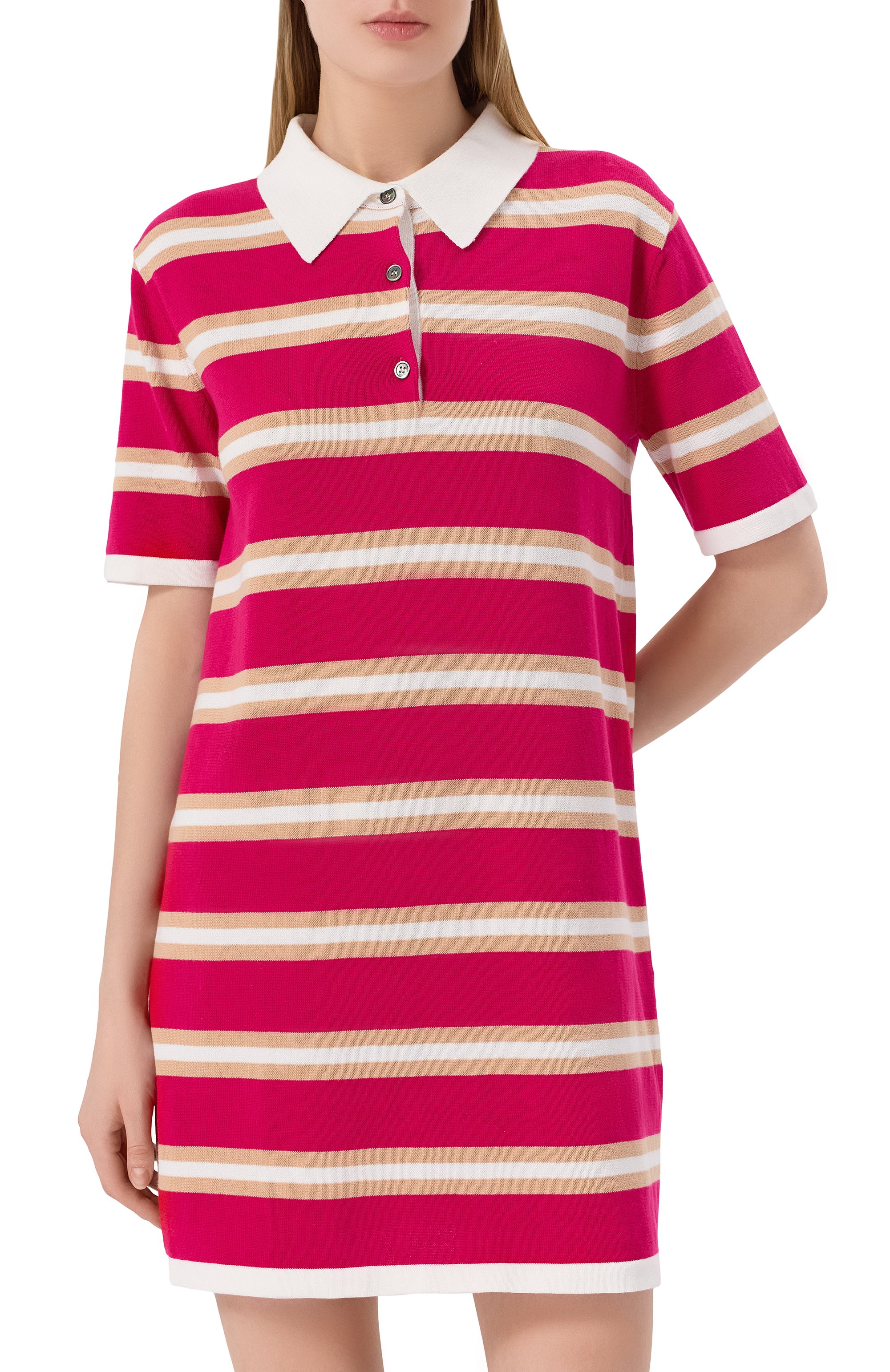 Хлопковое платье ADDICTED розового цвета по цене 21000 руб., арт. TS2505.712-713, фото 3 Хлопковое платье ADDICTED, арт. TS2505.712-713, фото 3