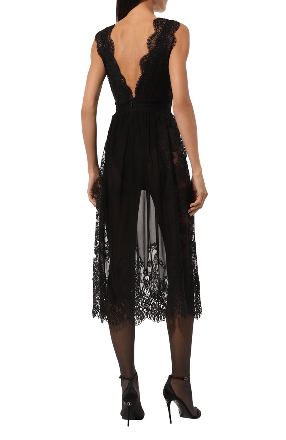 Платье из хлопка и вискозы DOLCE & GABBANA, арт. F6JRST/GDCR0, фото 4