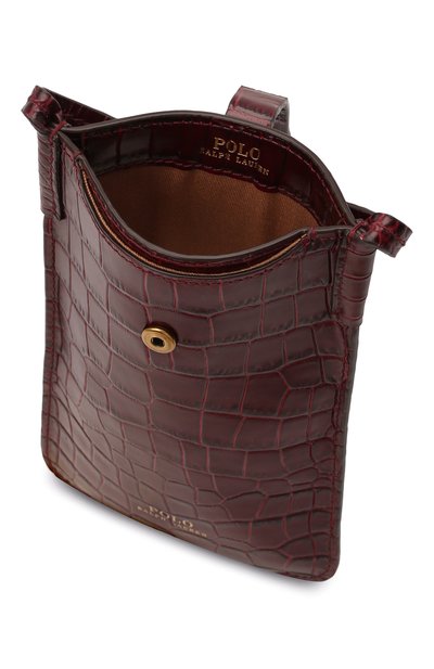 Кожаный чехол для телефона POLO RALPH LAUREN бордового цвета по цене 18800 руб., арт. 427839557, фото 4 Кожаный чехол для телефона POLO RALPH LAUREN, арт. 427839557, фото 4