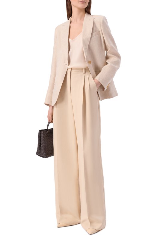 Льняной жакет Weekend Max Mara WKDNALUT Бежевый  WKDNALUT Фото 2